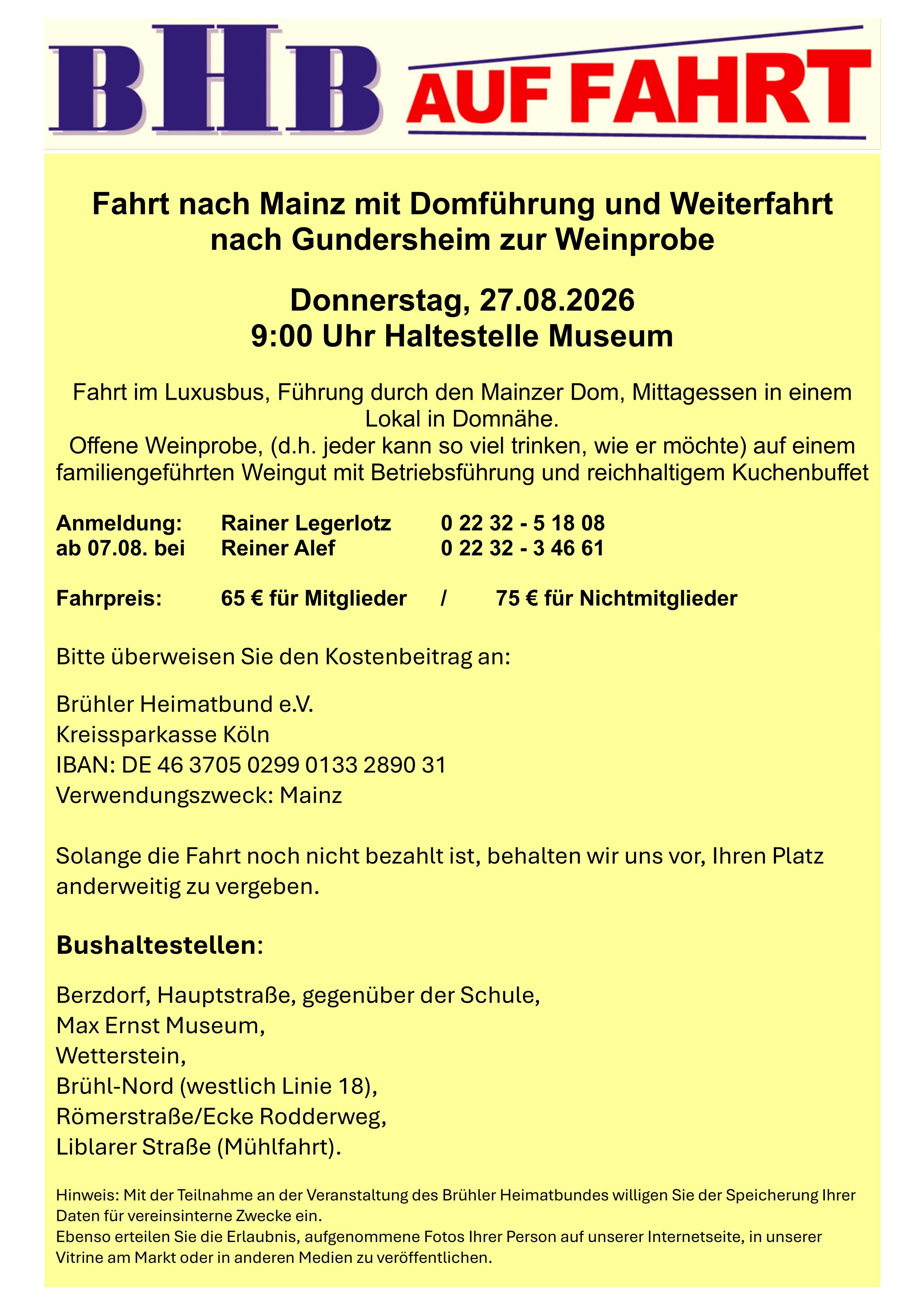 Fahrt-Mainz